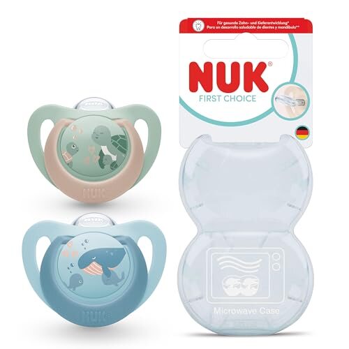 NUK First Choice Schnuller 18-36 Mon. 2 St. Schildkröte/Wal