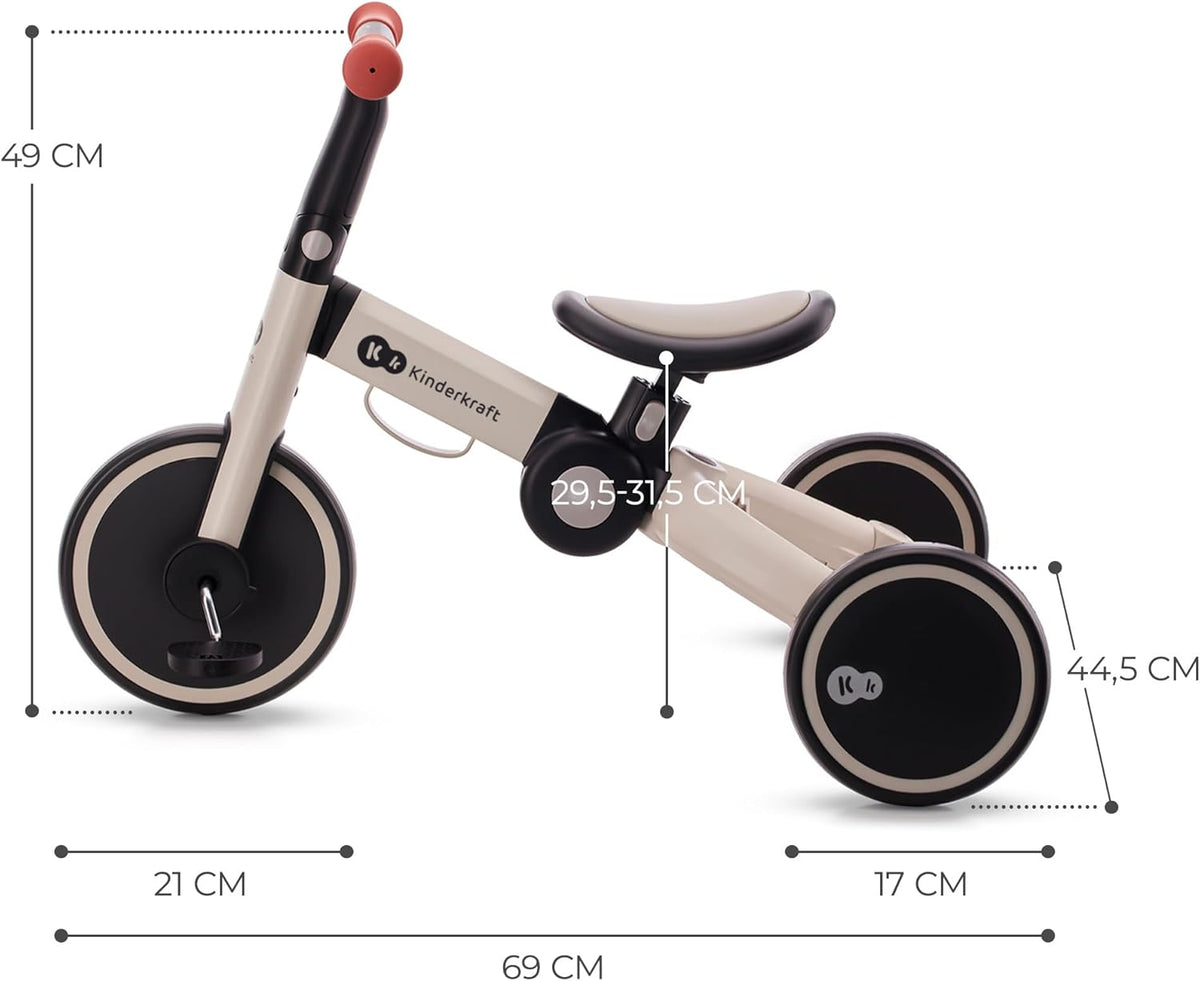 KINDERKRAFT 4TRIKE triciclo 3 en 1 para niños desde 12 meses