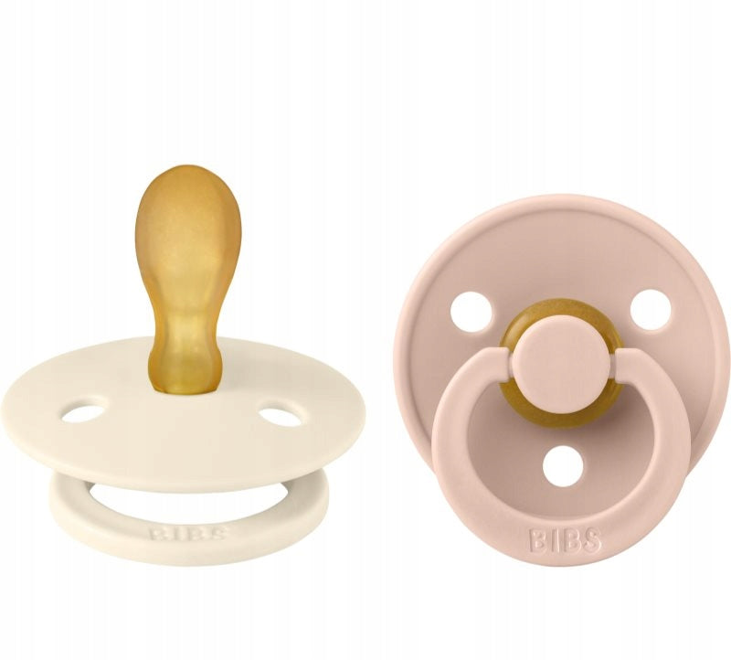 BIBS COLOUR chupetes calmantes 2 pack caucho natural 6 meses+ simétrico