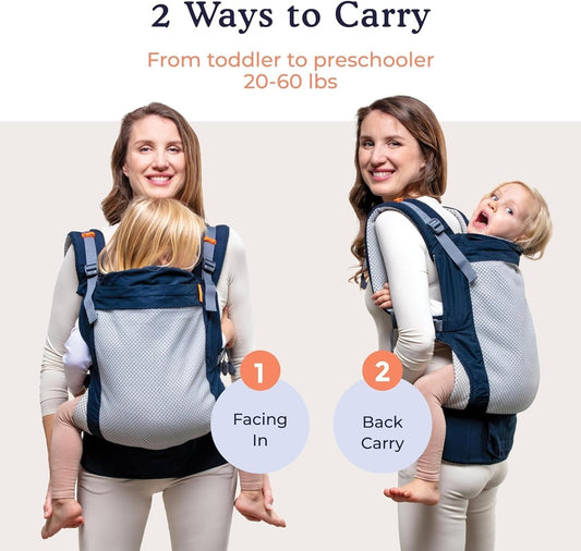 BECO TODDLER csatos babahordozó 9–27 kg mesh 3d