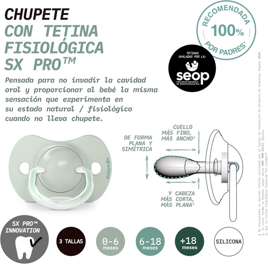 SUAVINEX SX PRO anatómiai cumi, 2 db szilikon 0–6 hónap