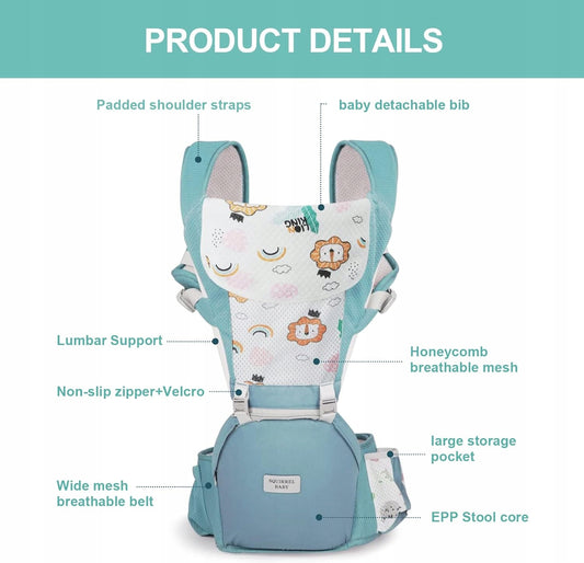 NUKIED ergonomické nosítko s bederním pásem 6v1