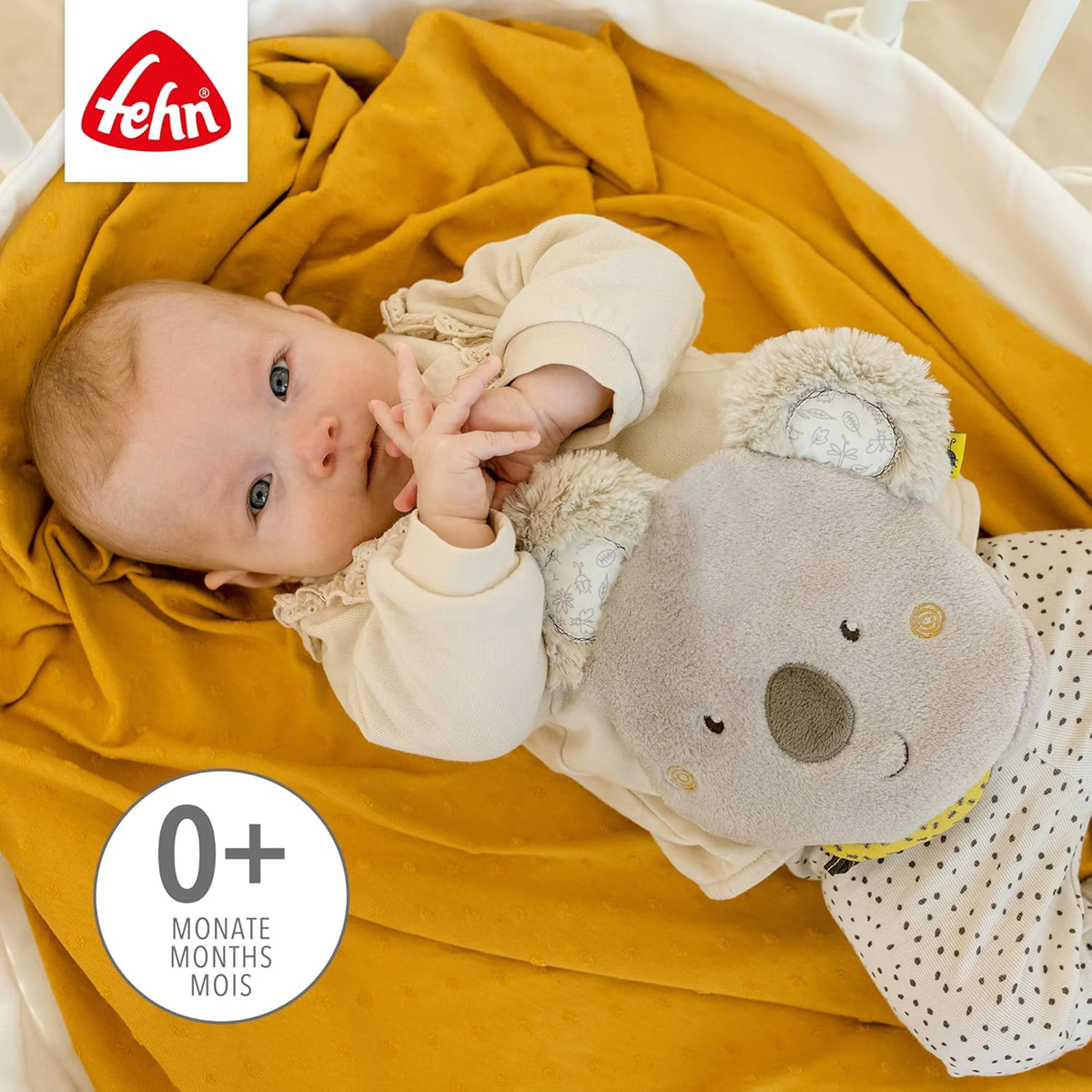 FEHN Koala Australië pluchen warmtekussen met kersenpitten 20 x 20 cm