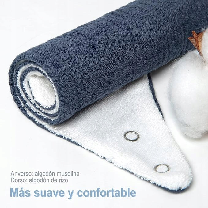 LULU MOON bavete tip bandană cu capse, 0–36 luni, x6