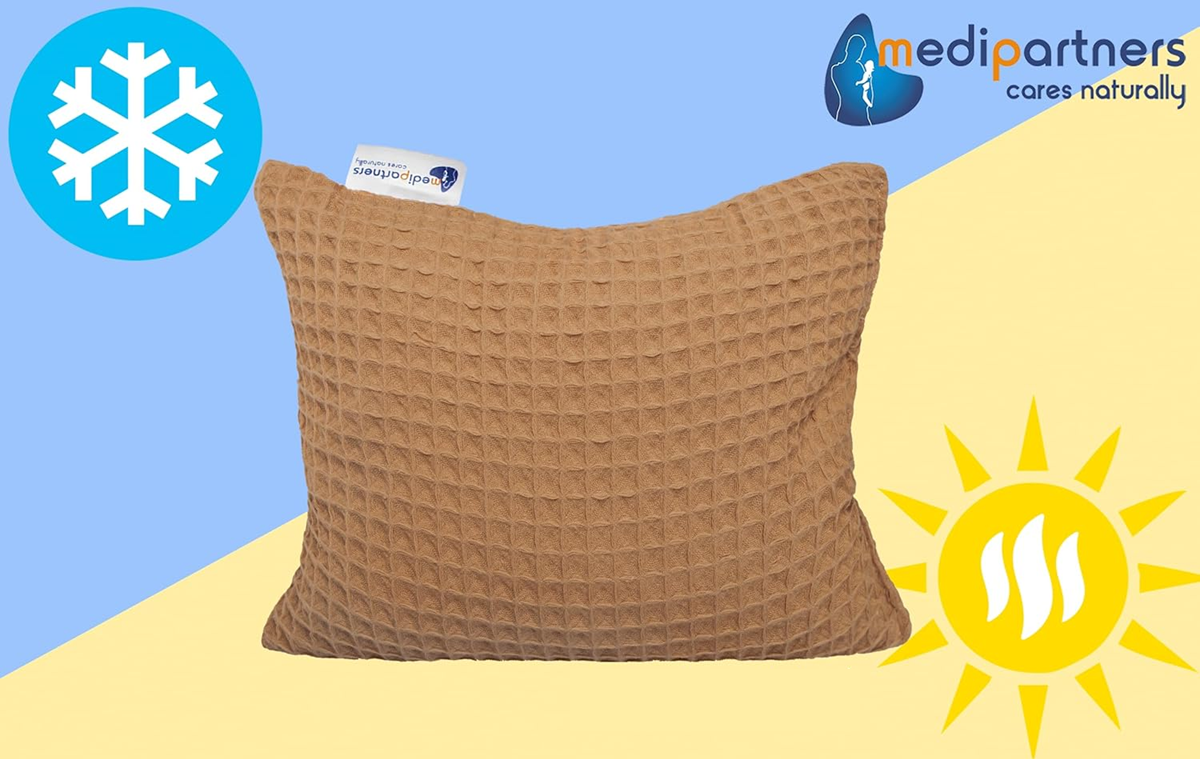 Termofor din bumbac cu sâmburi de cireșe MEDI PARTNERS 20 x 25 cm
