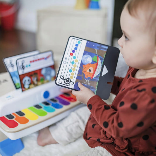 HAPE BABY EINSTEIN fa érintős zongora + 5 zenekártya