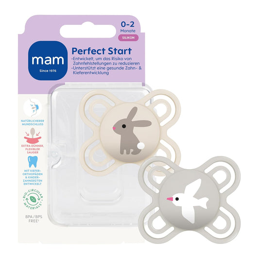 MAM Perfect Start szilikon cumi 0–2 hónapos korig, 2 db
