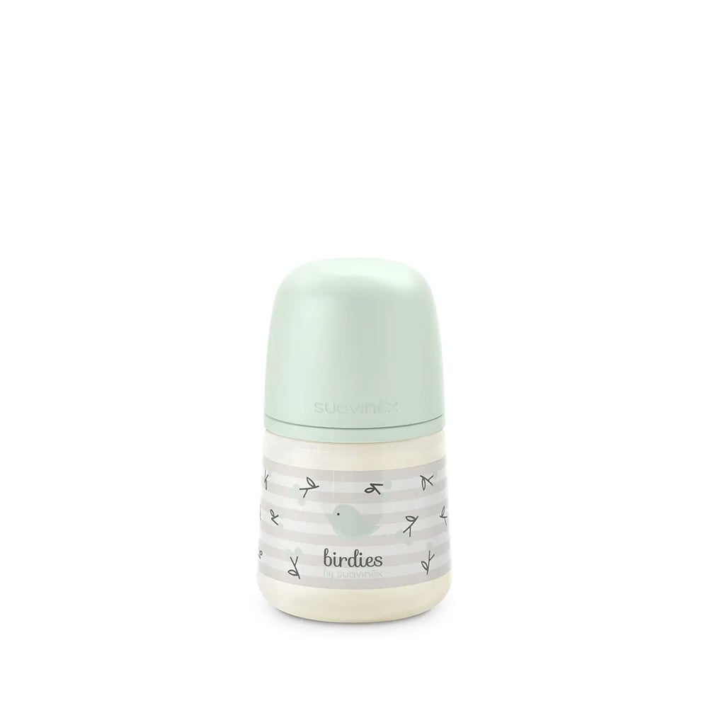 Suavinex Birdies SX Pro menta színű cumisüveg 150 ml, 0-6 hó