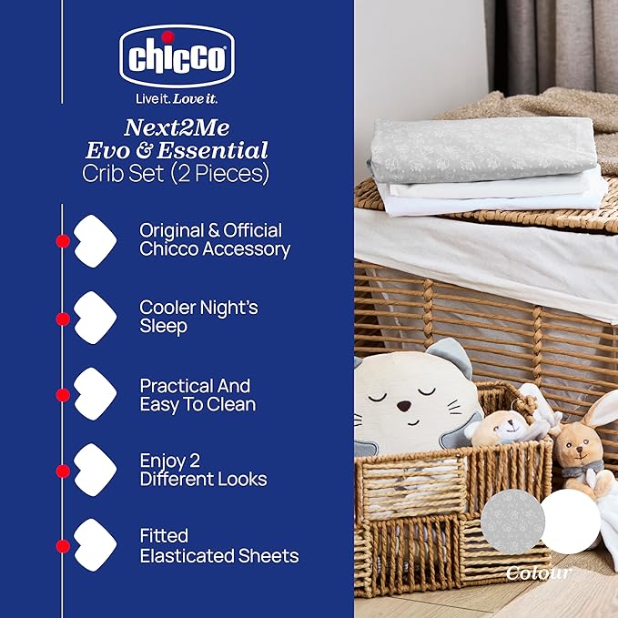 CHICCO NEXT2ME drap-housse pour lit bébé x2 50x83cm