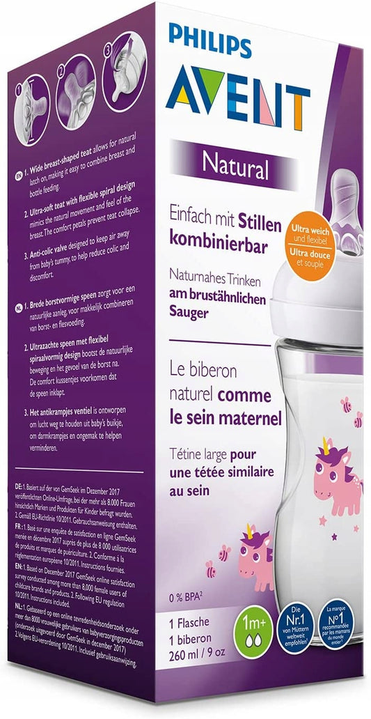 PHILIPS AVENT Natural μπιμπερό 260 ml θηλή 1m+