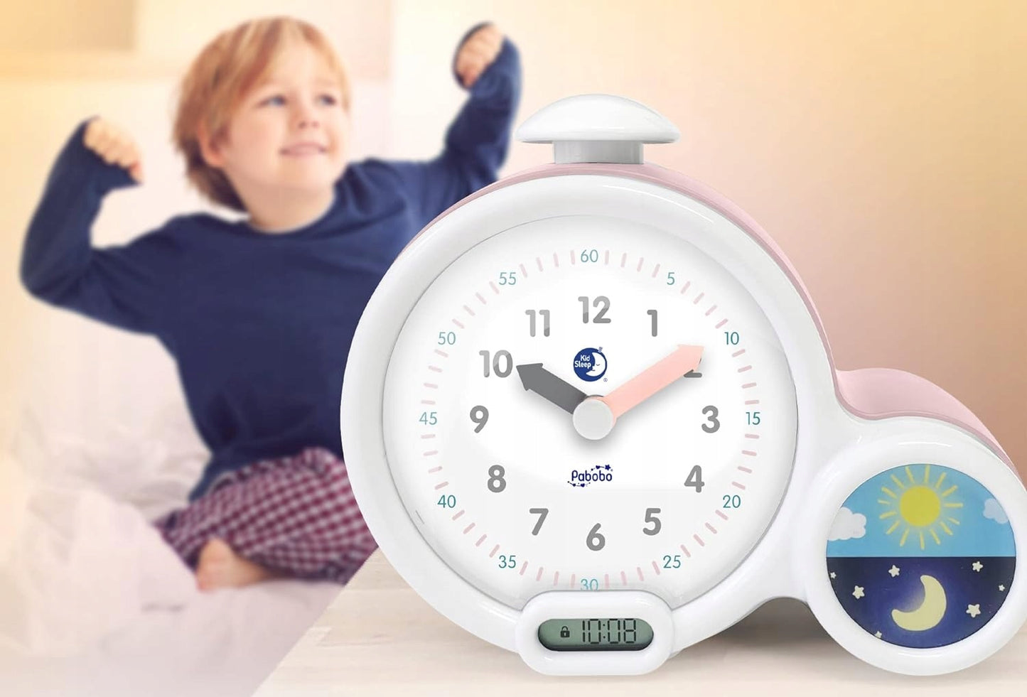 PABOBO Kid'Sleep BUDZIK EDUKACYJNY różowy