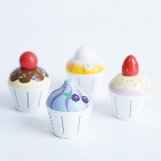 LE TOY VAN fa cupcake-ek, 4 darab