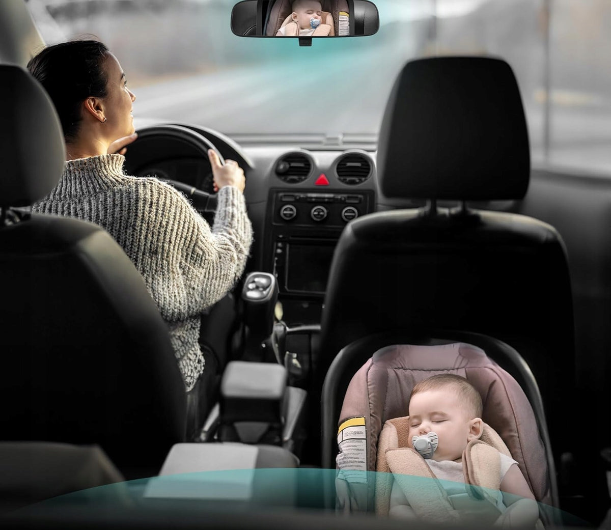 MAPALOU Autospiegel zur Babybeobachtung 17,5 x 24,5 cm