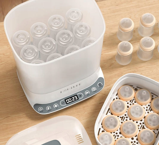 HAUTURE Sterilisator und Trockner Dampfgarer 11 Flaschen 2 Minuten