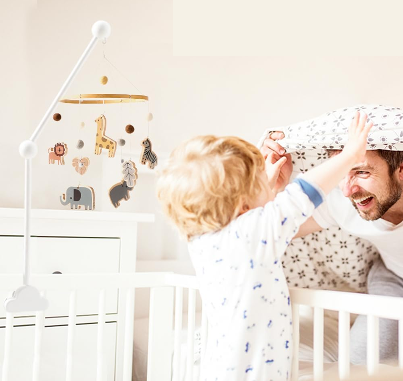 GIFT OF NATURE support en bois pour mobile de lit bébé