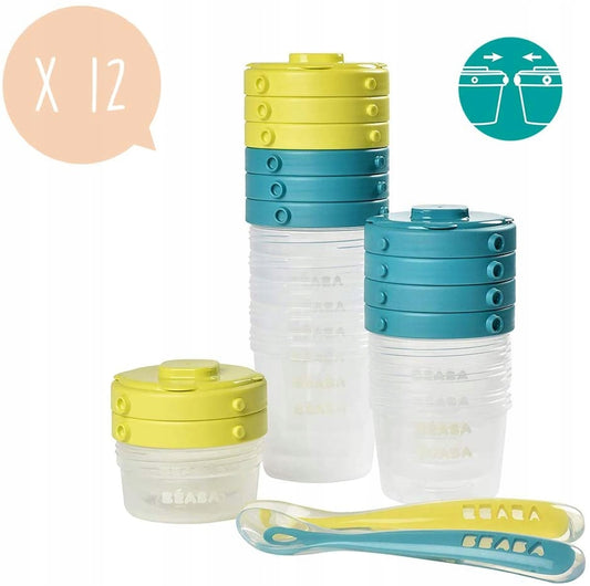 BEABA CLIP ételtároló dobozok 2 x 60 ml, 4 x 120 ml, 6 x 200 ml