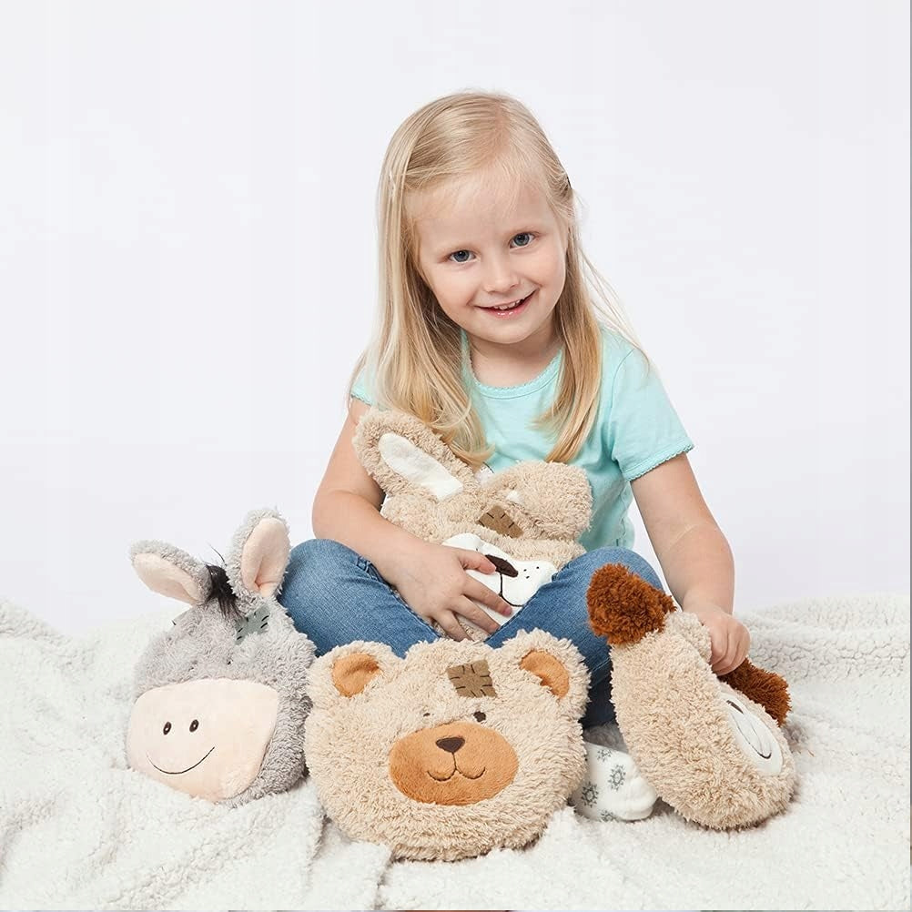 GRUNSPECHT teddy bear hot-water bottle with cherry pits, 22x22 cm