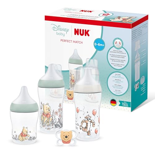 NUK Perfect Match hasfájás elleni cumisüvegkészlet 0+ 4 darabos DISNEY