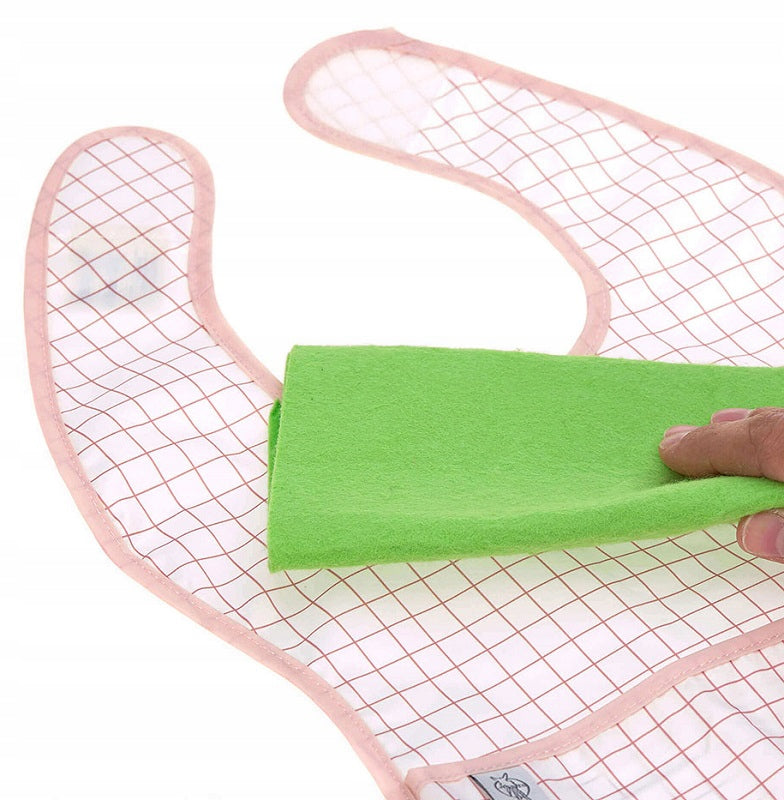 Bavoir en plastique LASSIG avec fermeture velcro et poche x2 6-24 mois