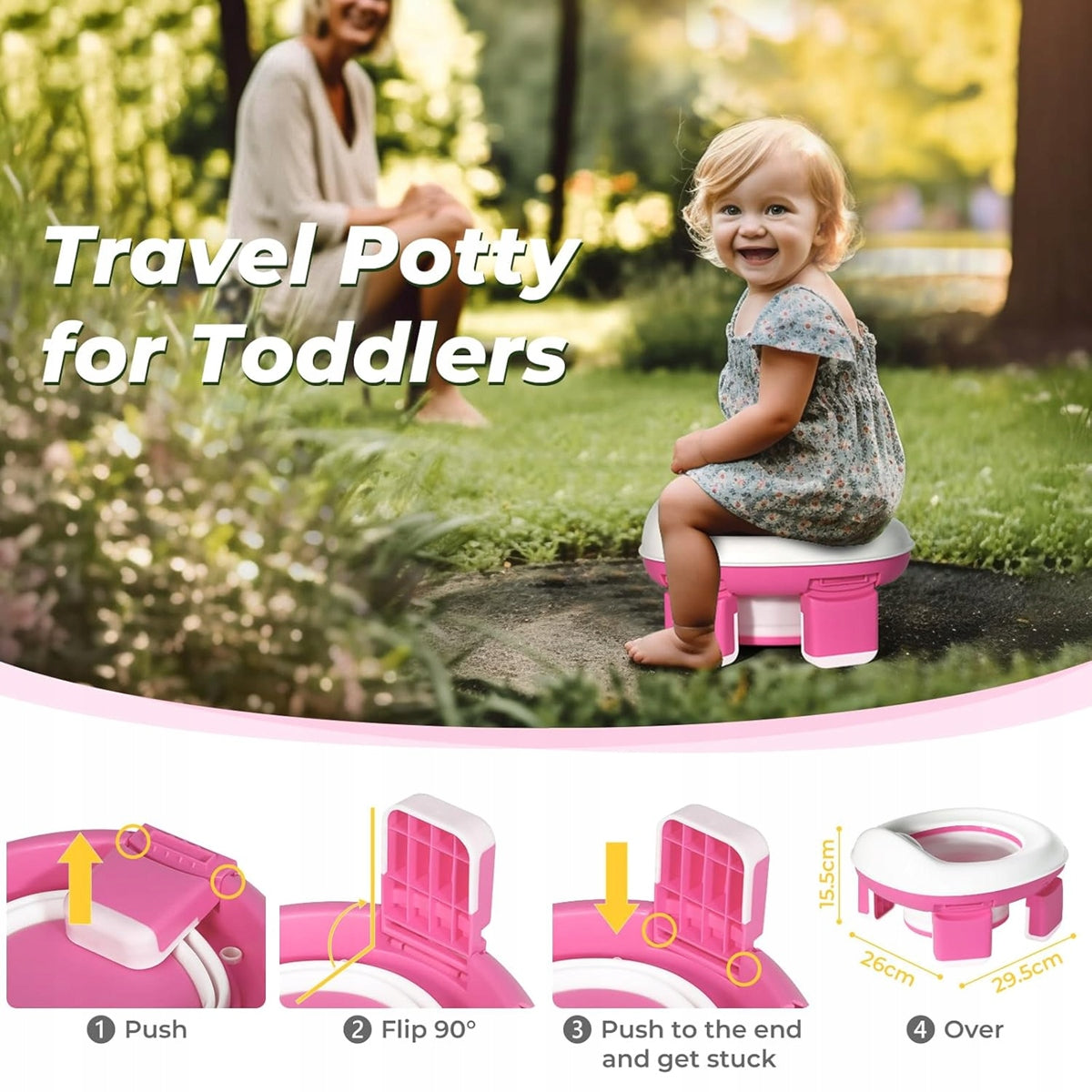 TYRY.HU 3in1 Reise-Töpfchen Toilettensitz + Beutel