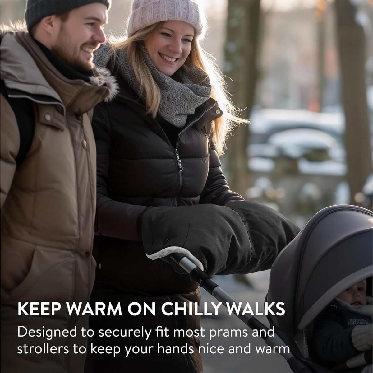 NAVARIS manoplas impermeables para cochecito con forro polar