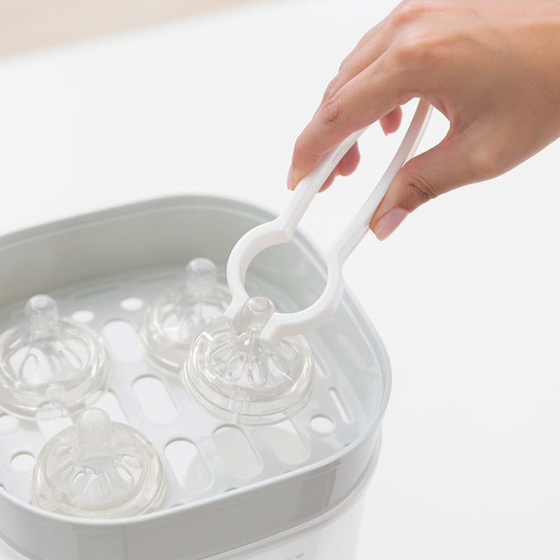 MINILAND Steamy 2in1 DAMPFSTERILISATOR 5 Flaschen 8 Minuten + Zange