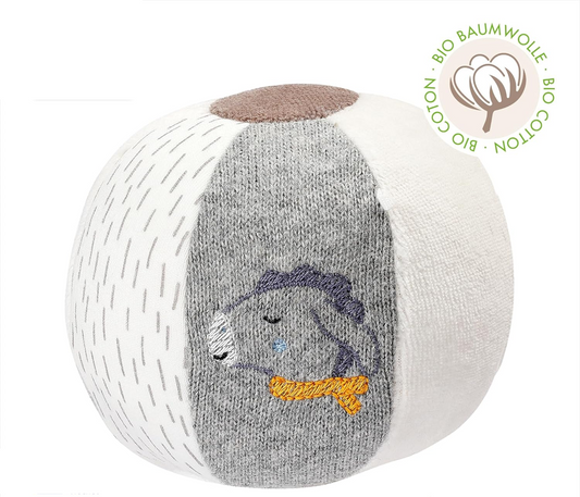FEHN Natur bola de algodón con sonajero 9 x 10 cm oso y burro