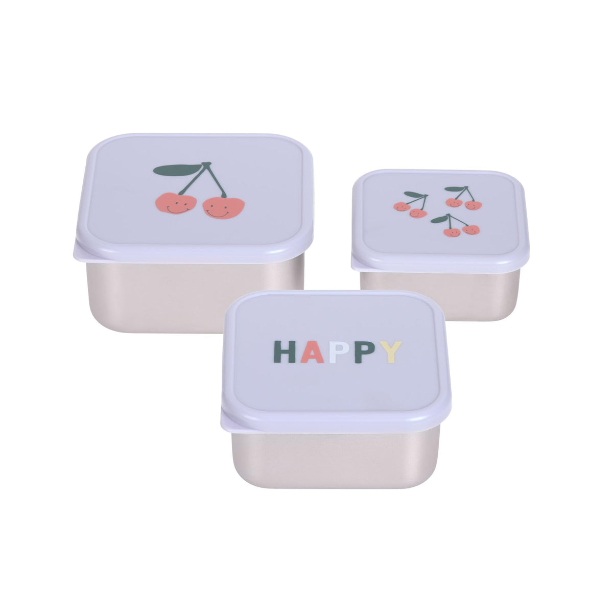 Lässig Happy Fruits acél snacktároló 3 db