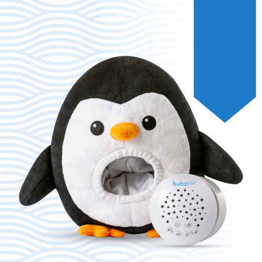 BUBZI peluche, projecteur d'étoiles, 20 sons PINGOUIN 20 cm