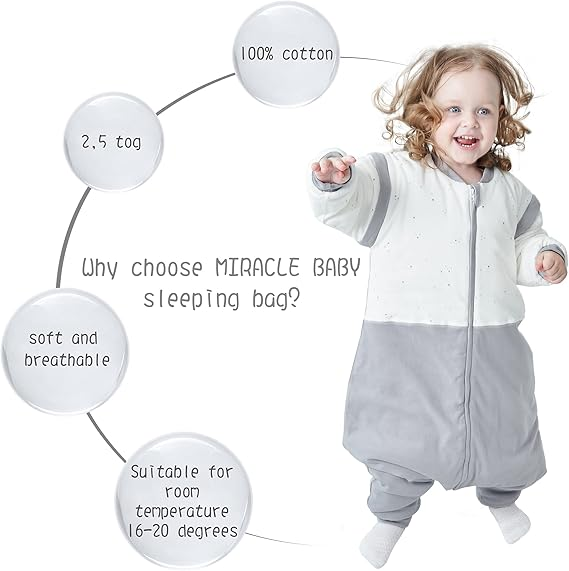 MIRACLE BABY zimní spací pytel 2,5TOG 90 s odepínacími rukávy