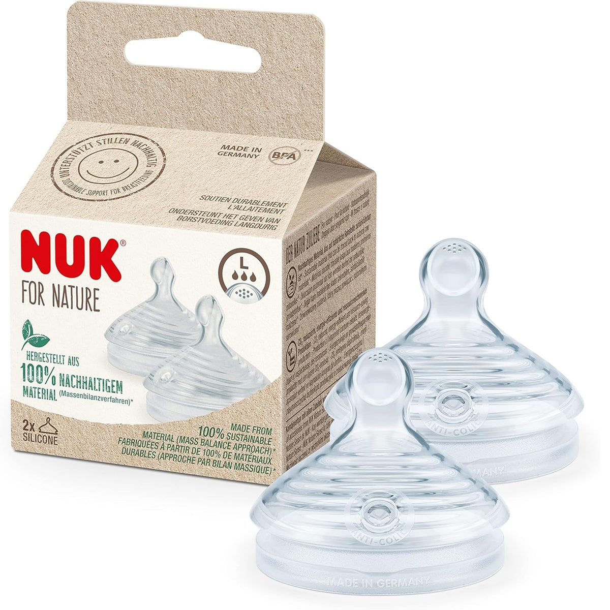 NUK for NatureBottle teats x218-36 monthsMaterial siliconeBPA-freeBrand new, good condition, replacement