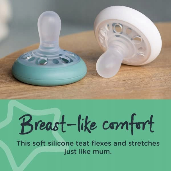 TOMMEE TIPPEE ortodontický dudlík x2 0-6 měsíců SVÍTÍ VE TMĚ