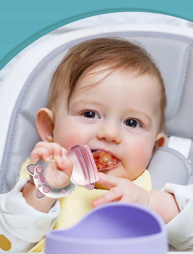KAIYINGXIN massaggiagengive dosatore di frutta per bambini 3-24 mesi 2 pezzi 8 tettarelle