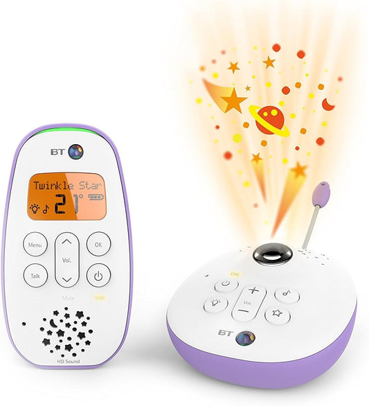 Vigilabebés digital con audio y proyector de estrellas BT 450