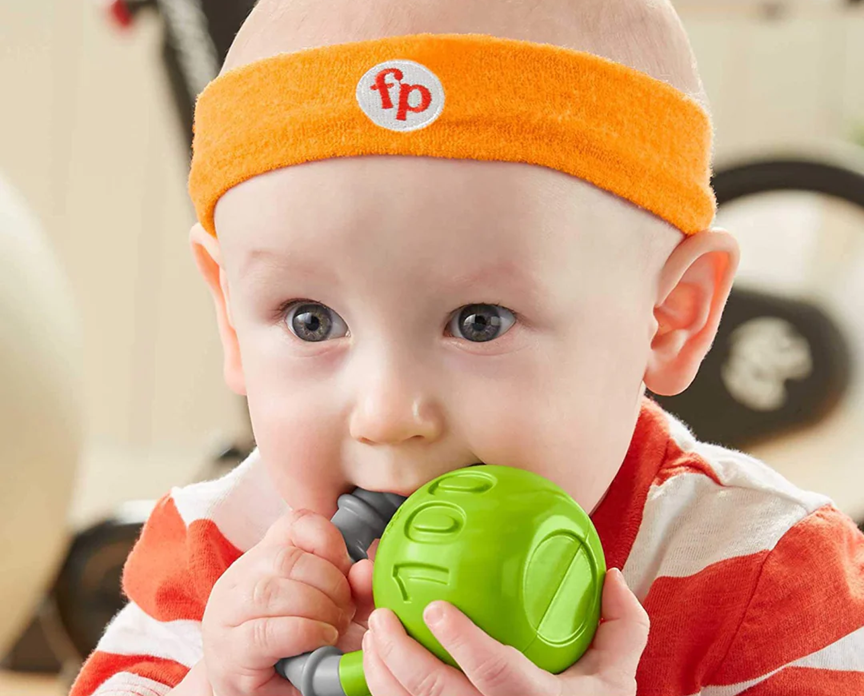 FISHER-PRICE Baby Biceps set de pesas, sonajero y banda