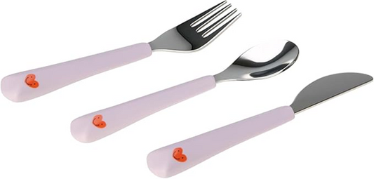LASSIG cubiertos de acero cuchara tenedor cuchillo 12 m+ para bebés