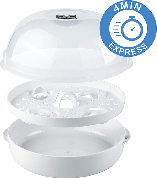 TIGEX Express mikrohullámú sterilizáló 5 cumisüveghez és tartozékokhoz, 4 perc