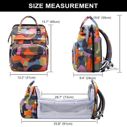 SNDMOR Kinderwagen-Rucksack mit Zubehör und Reisebett