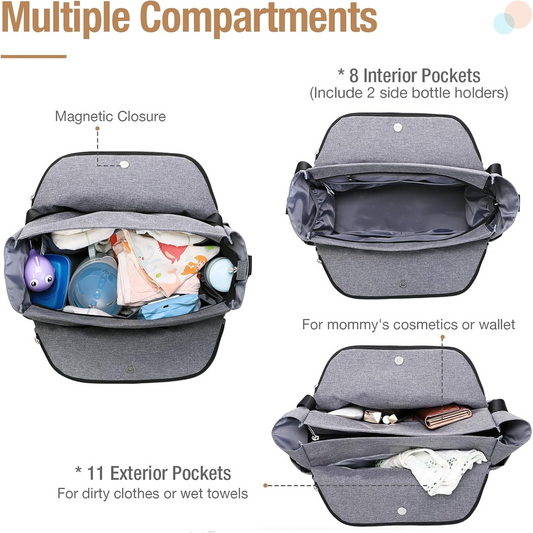 LEKEBABY Kinderwagentasche + Wickelunterlage
