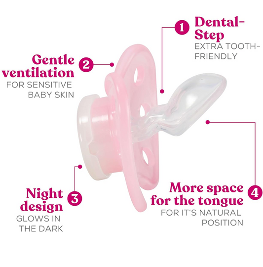 DENTISTAR NIGHT szilikon nyugtatócumi, 3 darabos, 0–6 hónapos korig