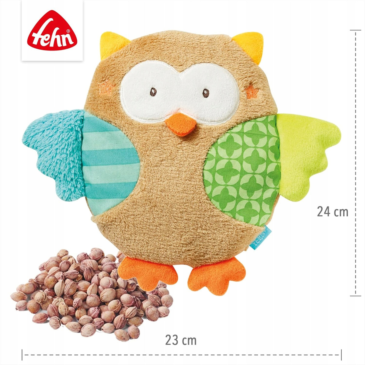 FEHN Foresta Addormentata gufo di peluche BORSA DELL’ACQUA CALDA