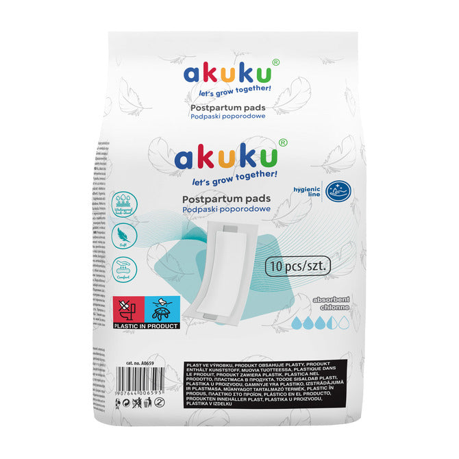 AKUKU barselsbind 14,5x36,5cm 10 stk.