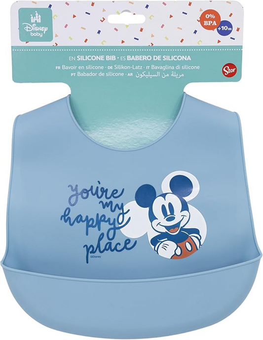 STOR szilikon előke zsebbel MICKEY MOUSE
