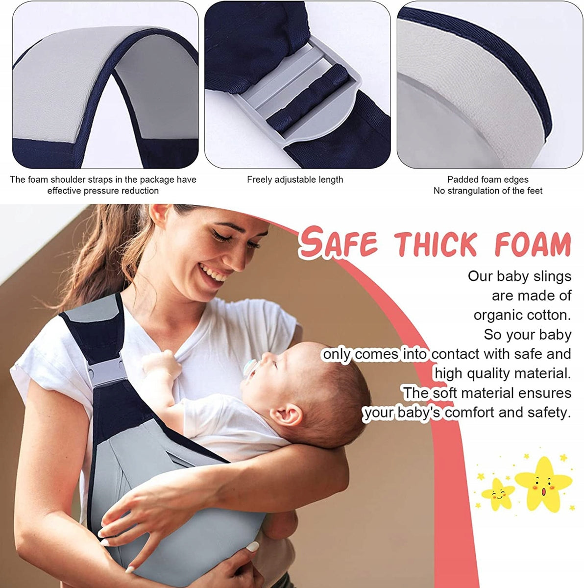 GYTERA porte-bébé PAS écharpe jusqu'à 15kg