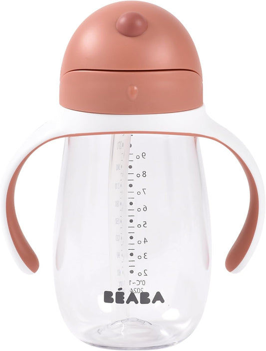 BEABA Straw Cup Tritan szívószálas csőrös pohár 300 ml 8 h+