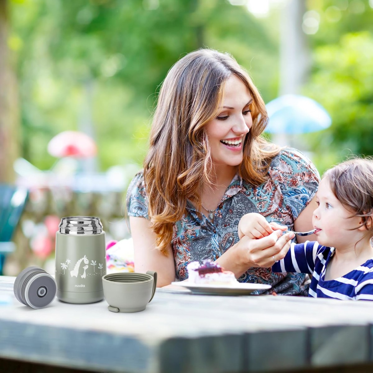 NUVITA 4475 thermos alimentaire en acier inoxydable 620 ml 0+ GIRAFES