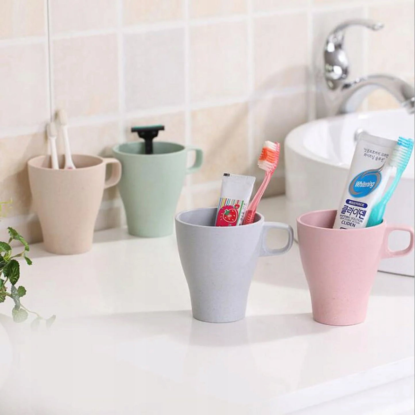 IMODE bamboo cup for drinking or toothbrushes, 290 ml