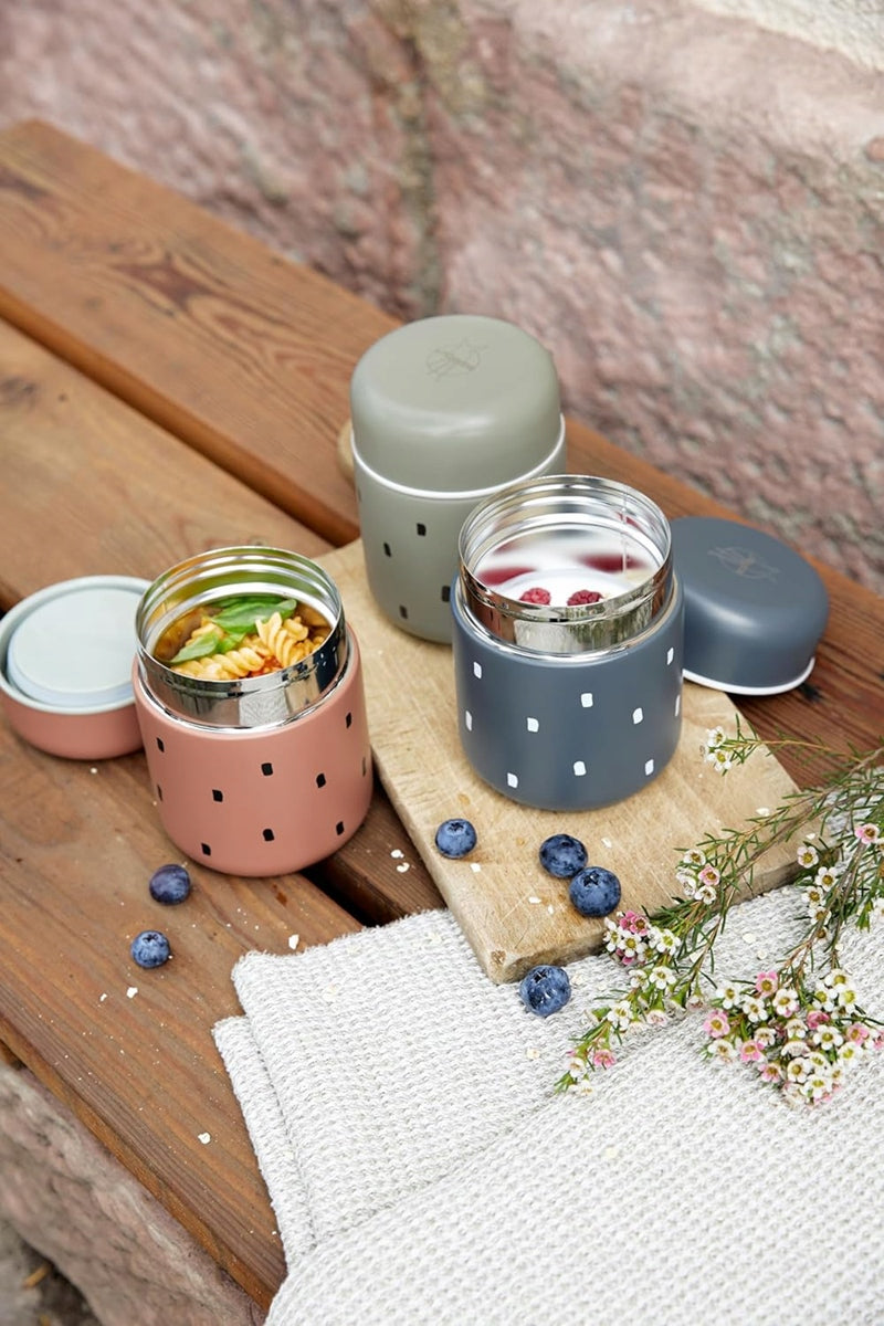 LASSIG Food Jar Happy Prints TERMOS OBIADOWY ze stali nierdzewnej 350 ml