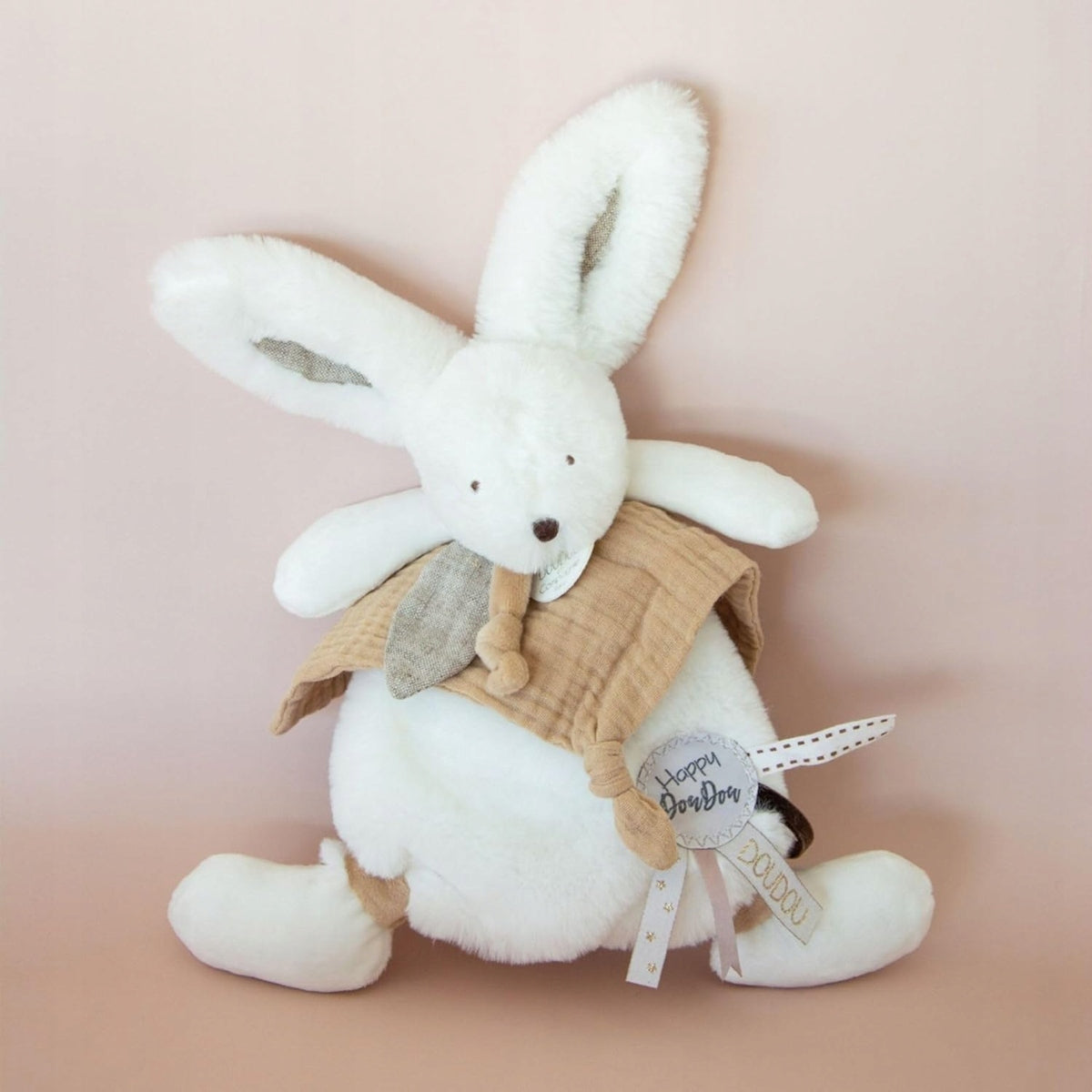 DOUDOU et Compagnie paplan plüss nyuszi pomponnal 25 cm