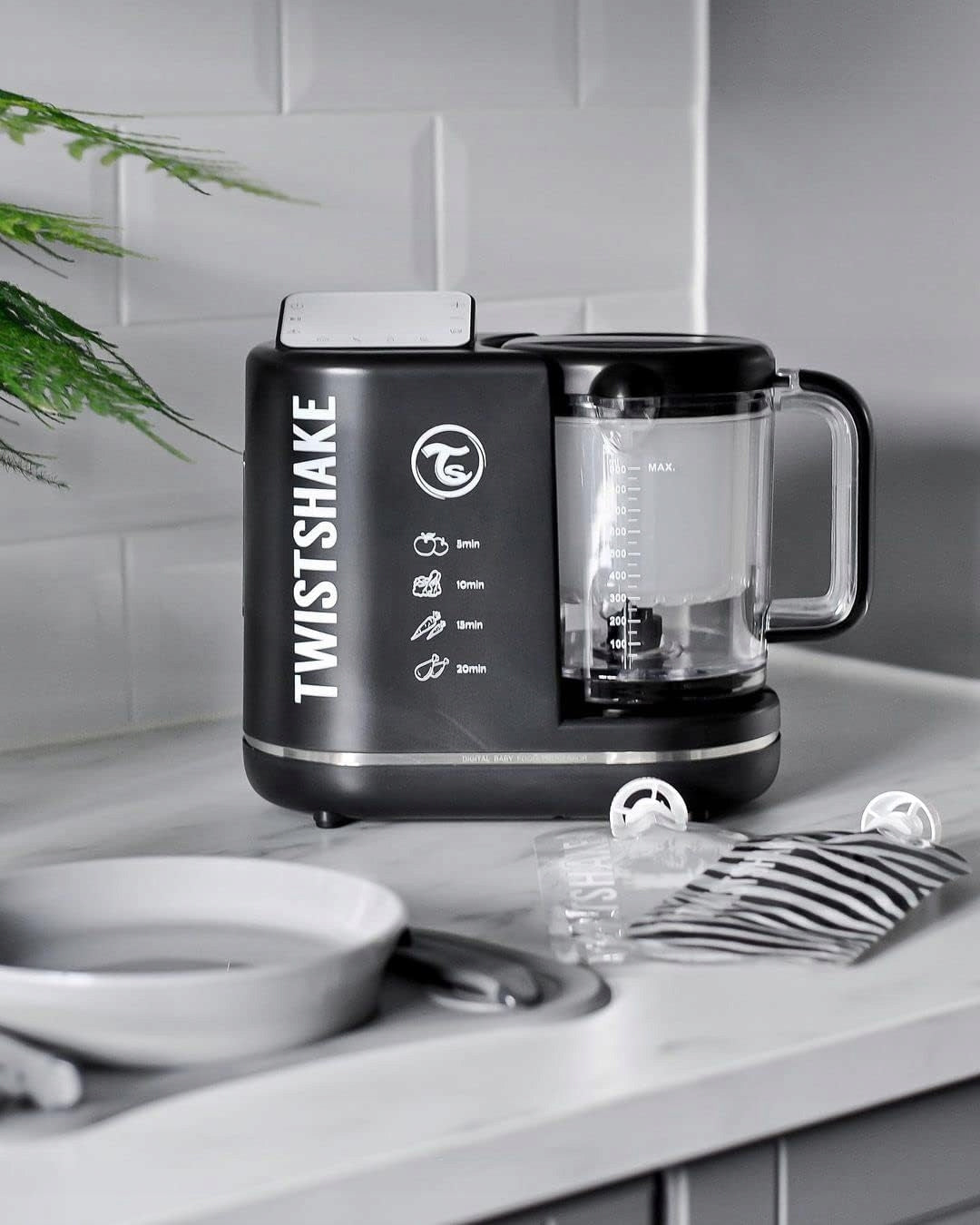 TWISTSHAKE 6 σε 1 ατμομάγειρας μπλέντερ αποστειρωτής 900 ml